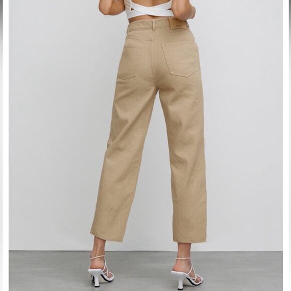 Significant Other NWT The Monty Jean High Rise Straight Leg Tan Size 10 $240 - Picture 4 of 12